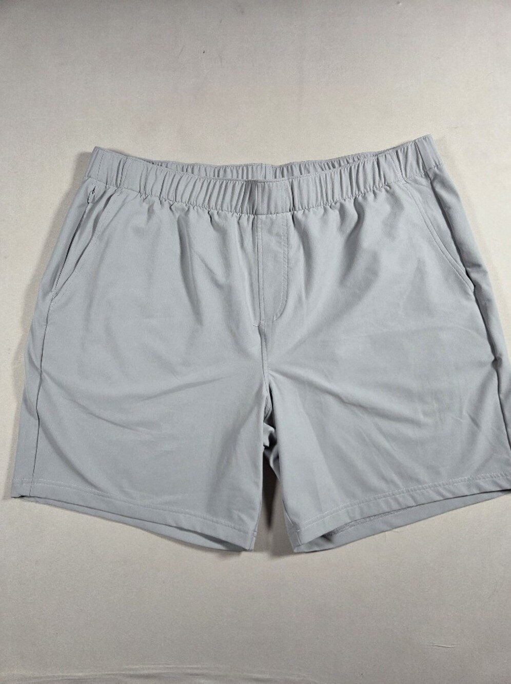 Rhoback Light Gray Athletic Shorts with Elastic Waist Size XXL